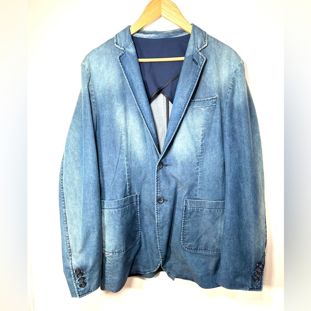 Dolce and Gabbana stretch denim Jean sports coat blazer men IT 50 / 40US
